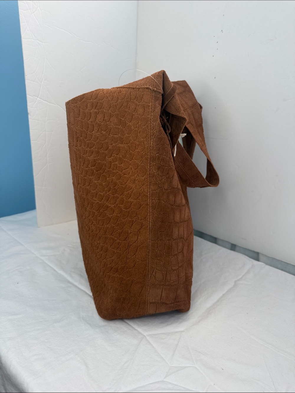 Haute Hippie Croc-Embossed Suede festival  Bag - Picture 2 of 12